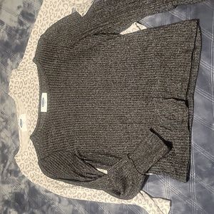 EUC girls Old Navy sweaters. Size 8. Black and Grey cheetah print.